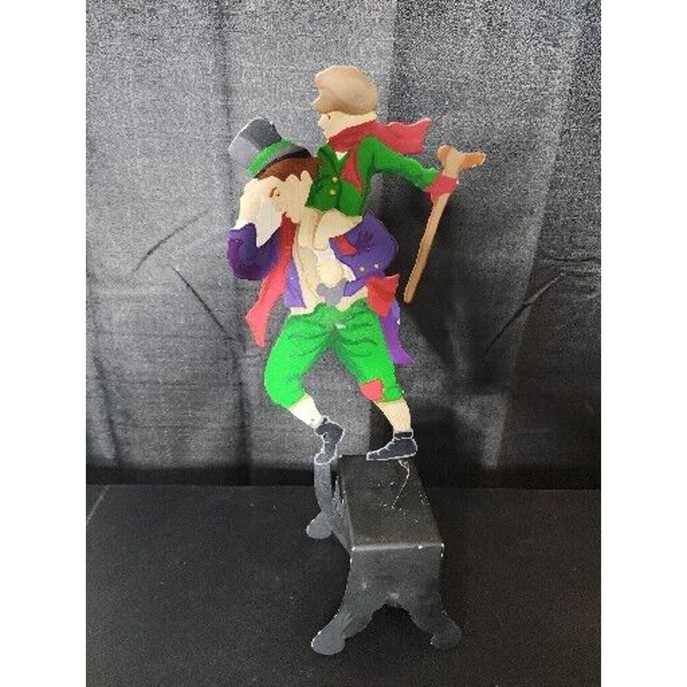Vtg DEPT 56 Tic Toc Rocker Scrooge Bob Cratchit Tiny Tim HANDPAINTED RETIRED